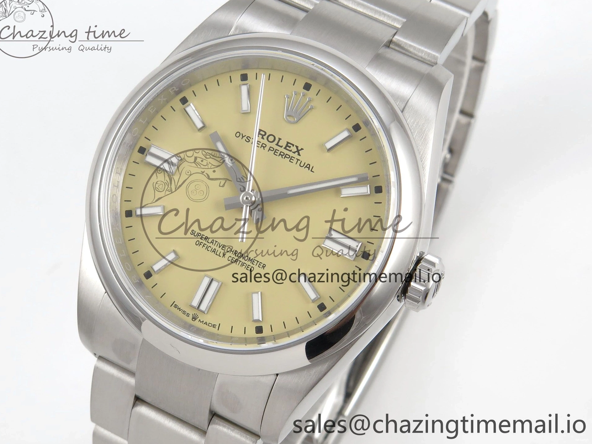 2025 904L Pistachio 36mm Edition KRF Best Beige Perpetual Oyster 126000 A2824 Dial Steel 1:1 0524